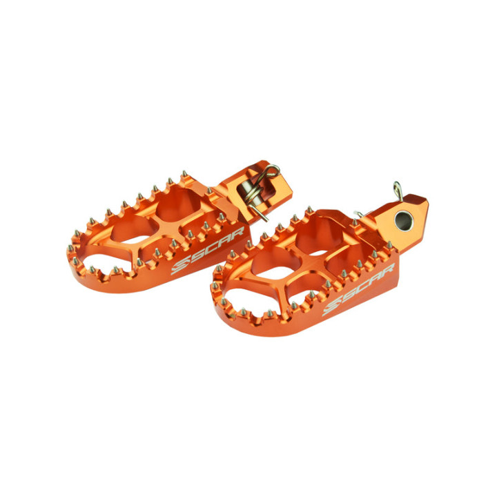 Repose-pieds alu Scar evolution orange | Oxmoto