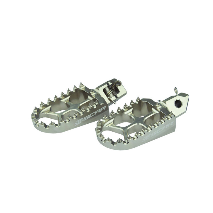 Repose-pieds alu Scar evolution titanium | Oxmoto