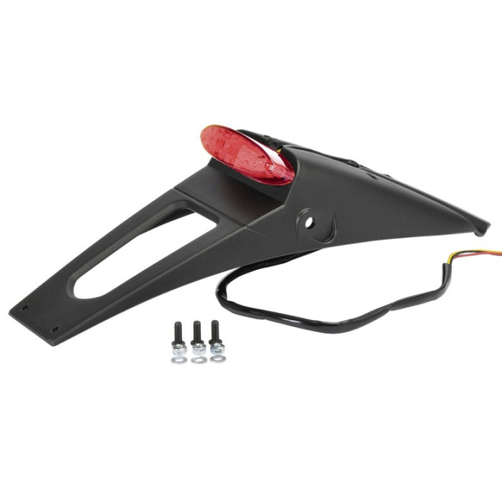 Extension de garde boue arrière Polisport RSP LED 2.0 noir avec feu + éclairage de plaque