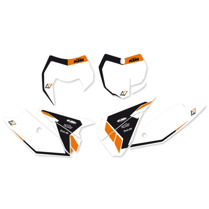 Fond de plaques Blackbird graphic ii blanc | Oxmoto