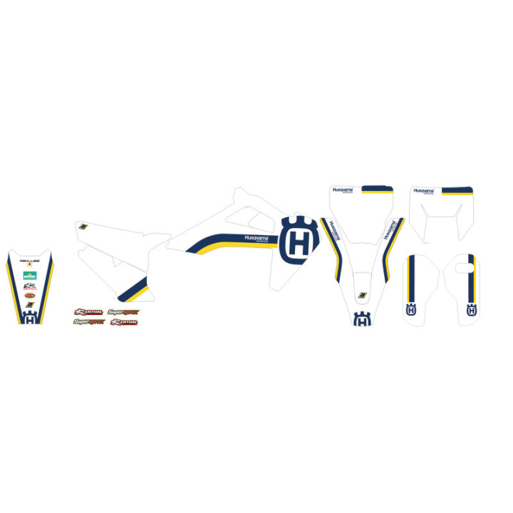 Kit déco Blackbird Retro - Husqvarna FC/TC/TE/FE | Oxmoto