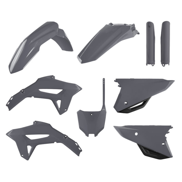 Kit plastiques Polisport gris nardo Honda CRF450R | Oxmoto
