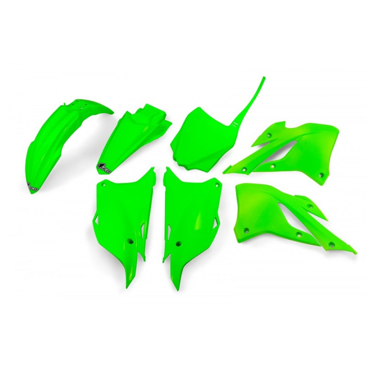 Kit plastiques UFO - vert fluo Kawasaki KX85 | Oxmoto