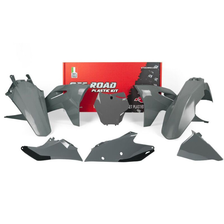 Kit plastiques Racetech - Quantum Grey Gas Gas | Oxmoto