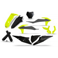 Kit plastiques UFO noir/gris/jaune fluo KTM | Oxmoto