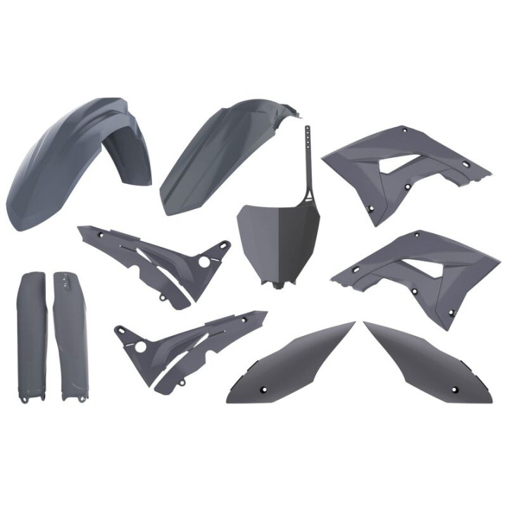 Kit plastique Polisport gris nardo Honda cr125/250 | Oxmoto