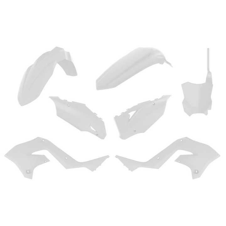 Kit plastiques Polisport restylé blanc Kawasaki kx125/250
