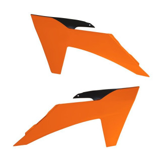 Ouïes de radiateur Racetech orange/noir | Oxmoto