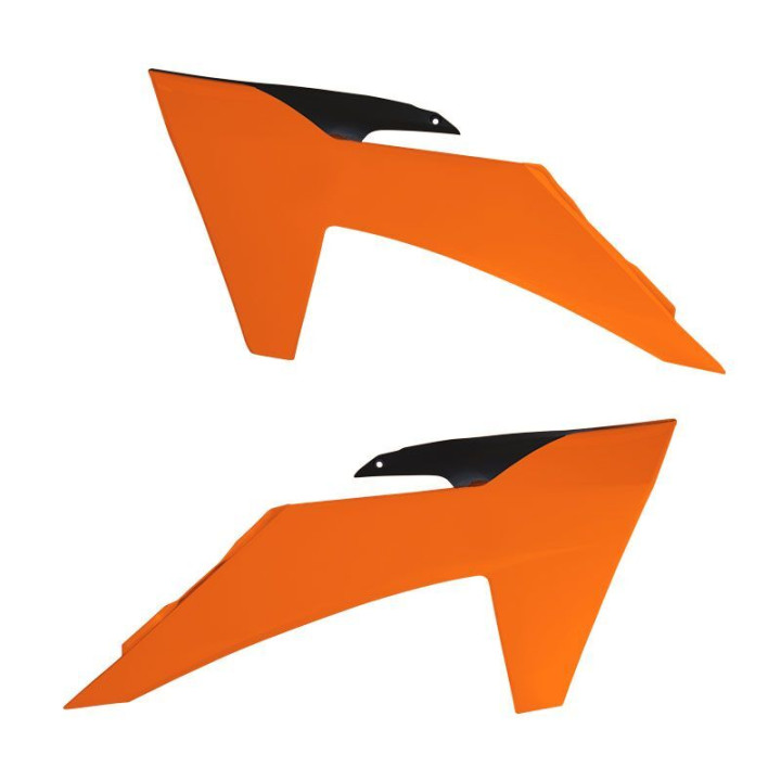 Ouïes de radiateur Racetech orange/noir | Oxmoto