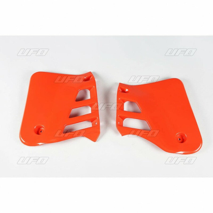 Ouïes de radiateur UFO orange Honda CR125R | Oxmoto