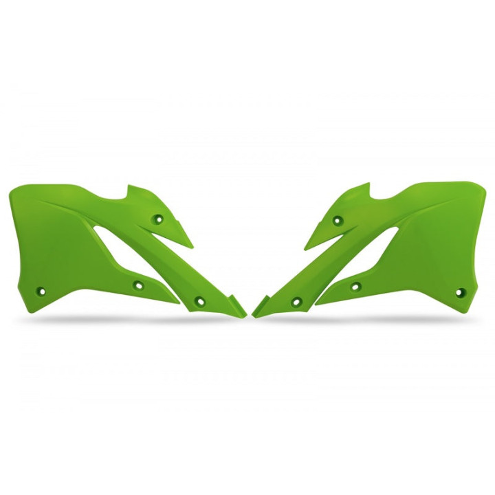Ouïes de radiateur UFO - vert Kawasaki KX85 | Oxmoto