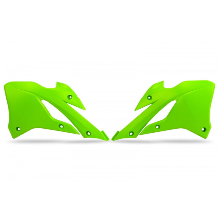 Ouïes de radiateur UFO vert fluo Kawasaki kx85 | Oxmoto