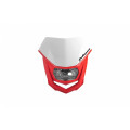 Plaque phare Polisport Halo rouge/blanc | Oxmoto