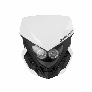 Plaque phare Polisport lookos evo blanc/noir | Oxmoto