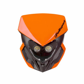 Plaque phare Polisport lookos evo orange/noir | Oxmoto