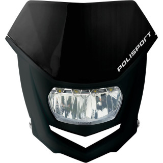 Plaque phare Polisport halo led noir | Oxmoto