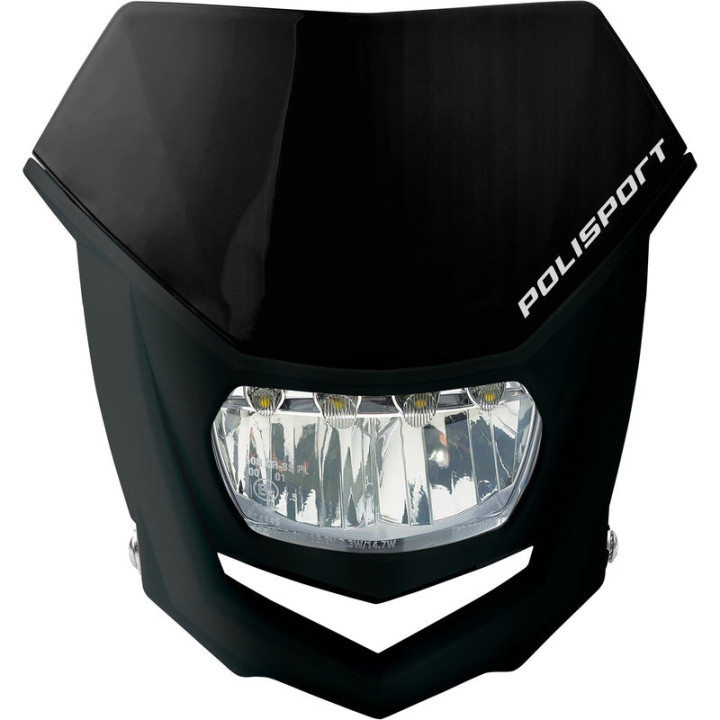 Plaque phare Polisport halo led noir | Oxmoto