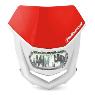 Plaque phare Polisport halo led rouge/blanc | Oxmoto