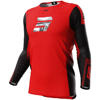Maillot SHOT aerolite honor rouge/chrome 2024 | Oxmoto