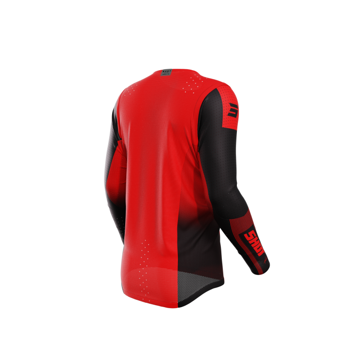 Maillot SHOT aerolite honor rouge/chrome 2024 | Oxmoto