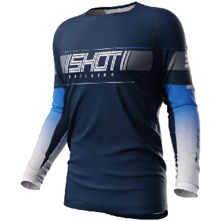 Maillot SHOT contact indy bleu 2024 | Oxmoto