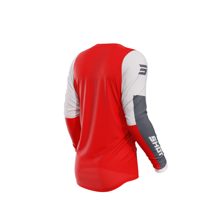 Maillot SHOT contact iron rouge 2024 | Oxmoto