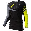 Maillot SHOT contact rush noir/jaune 2024 | Oxmoto