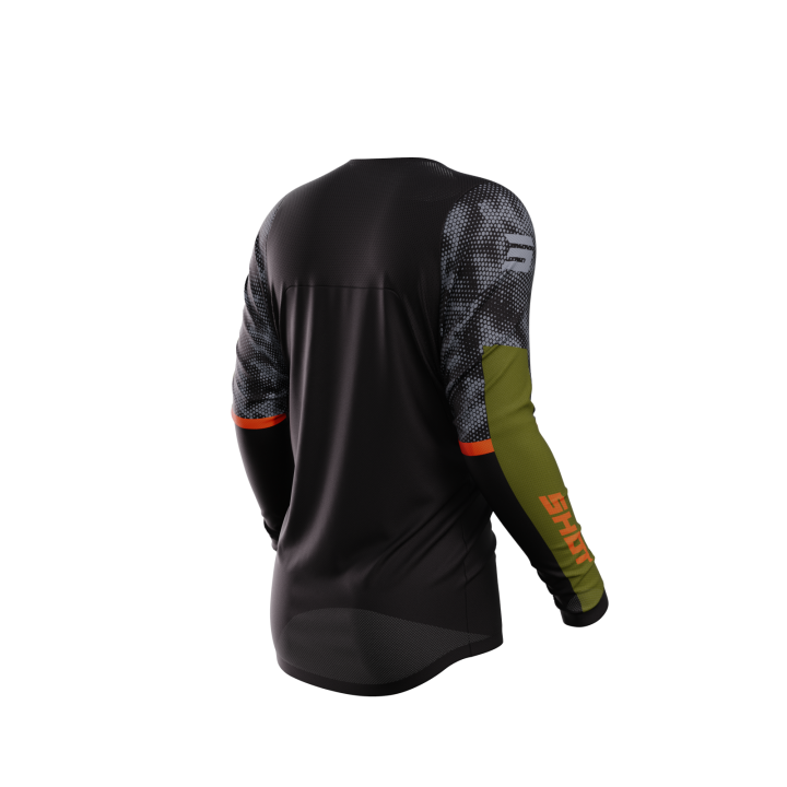 Maillot SHOT contact patrol noir/kaki 2024 | Oxmoto