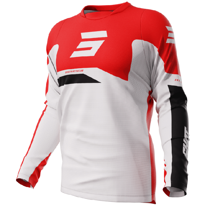 Maillot SHOT devo star rouge 2024 | Oxmoto