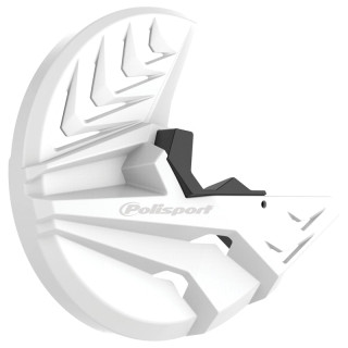 Protection de bas de fourche et disque Polisport blanc