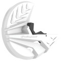 Protection de bas de fourche et disque Polisport blanc