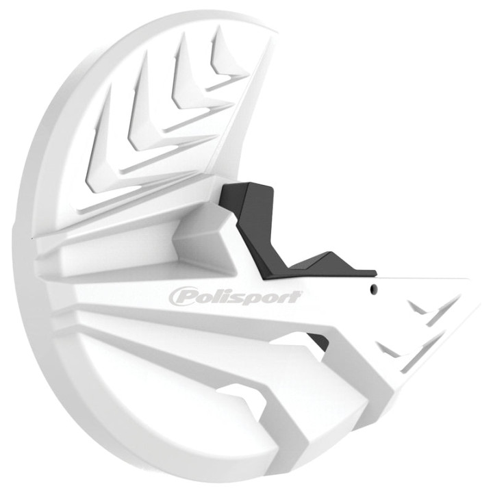 Protection de bas de fourche et disque Polisport blanc