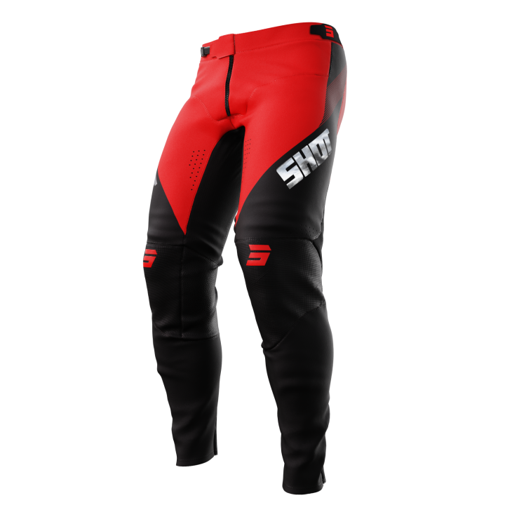 Pantalon SHOT aerolite honor rouge/chrome 2024 | Oxmoto