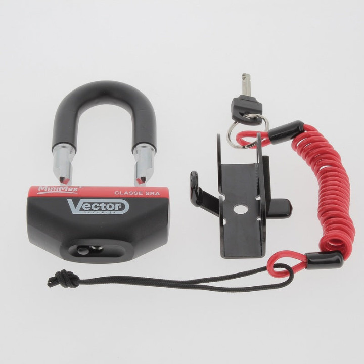 Kit antivol Vector Bloque-disque MiniMax+ Ø16mm + Chaîne Ø13mm / 1,3m - Classe SRA / ART