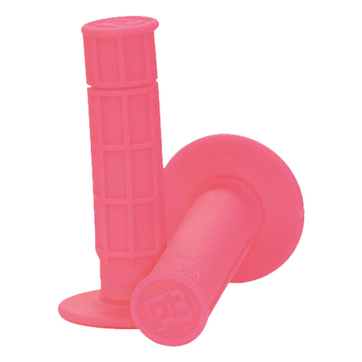 Poignée pro taper neon semi-gaufrée rose | Oxmoto