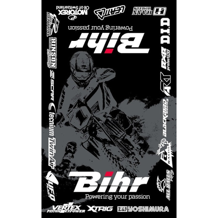 Tapis de paddock Bihr home track 160 x 100cm noir | Oxmoto