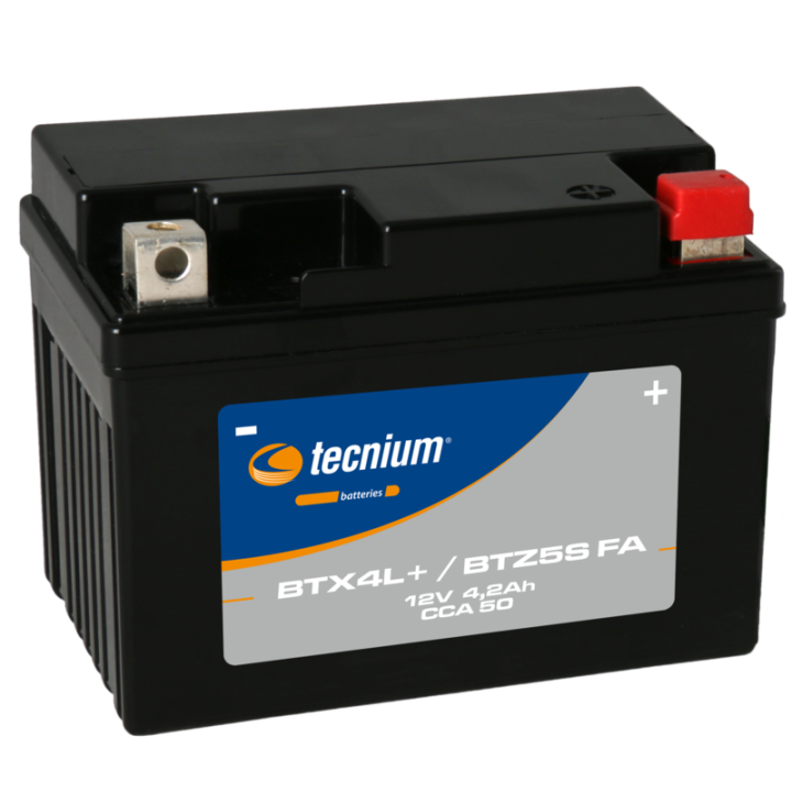 Batterie Tecnium sans entretien activé usine - BTX4L+/BTZ5S