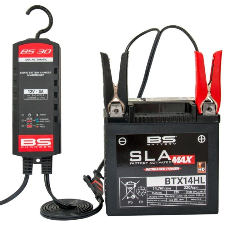 Chargeur de batterie intelligent bs battery bs30 12V 3A