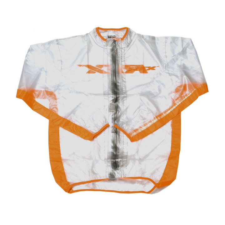 Veste de pluie RFX sport (transparent/orange) taille enfant l (10-12 ans)