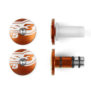 Embouts de guidons S3 End 5 Ø14mm orange | Oxmoto
