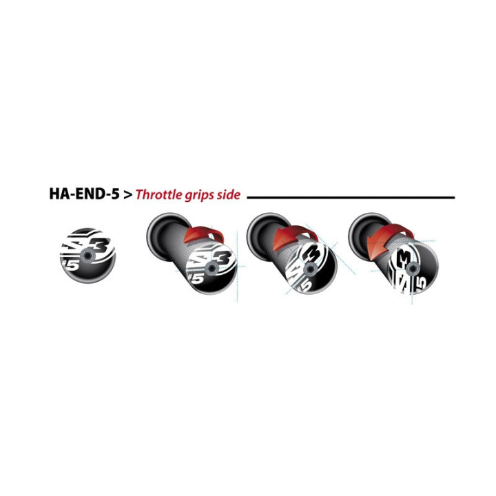 Embouts de guidons S3 End 5 Ø14mm bleu | Oxmoto