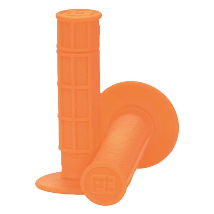 Poignée pro taper neon semi-gaufrée orange | Oxmoto