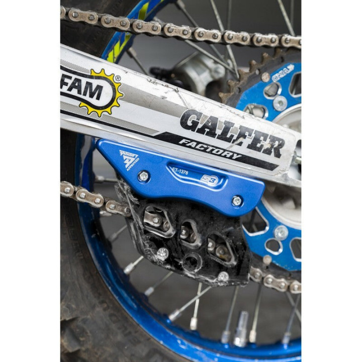 Protection de bras oscillant et de guide-chaîne S3 bleu sherco