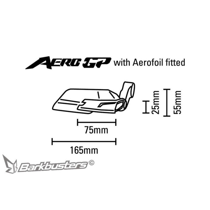 Protection de levier Barkbusters Aero-GP noir | Oxmoto