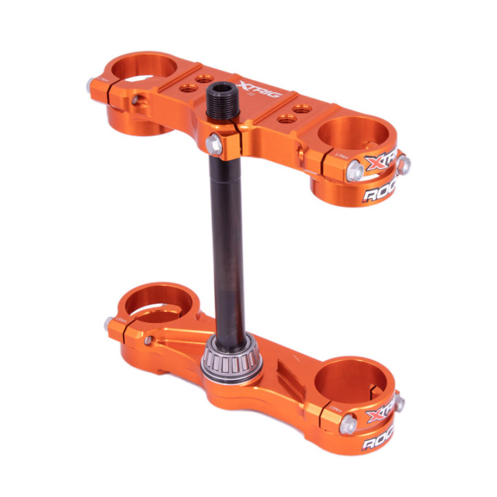 Té de fourche X Trig ROCS Tech Offset 22 mm - orange KTM SX65