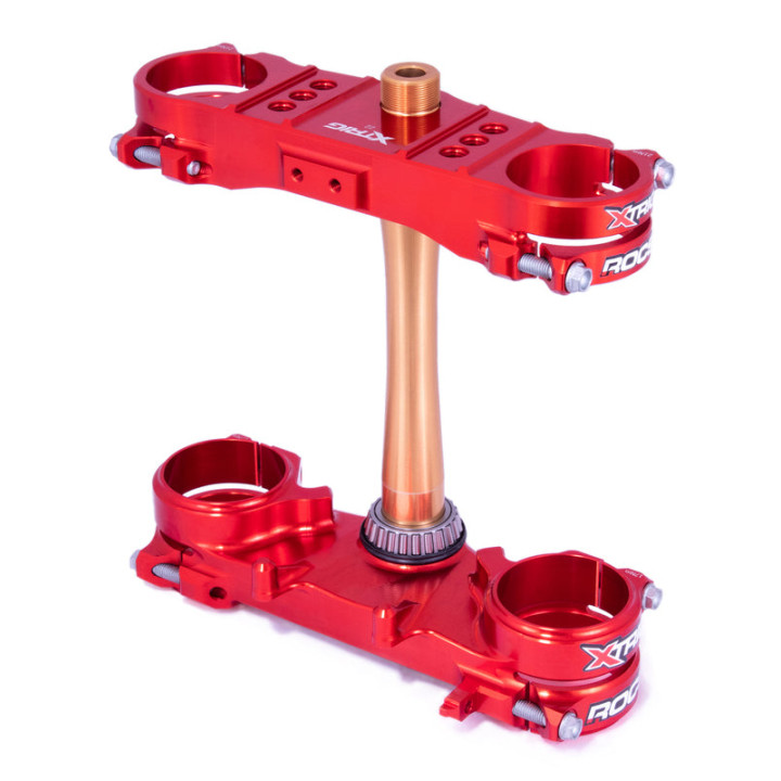 Té de fourche X Trig ROCS Tech Offset 22 mm - rouge Honda CRF250R/450R