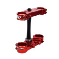Té de fourche Scar offset 22mm rouge | Oxmoto