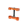 Té de fourche Scar offset 22mm noir | Oxmoto