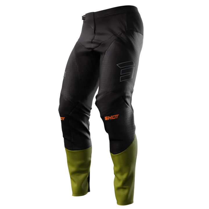 Pantalon SHOT contact patrol noir/kaki 2024 | Oxmoto