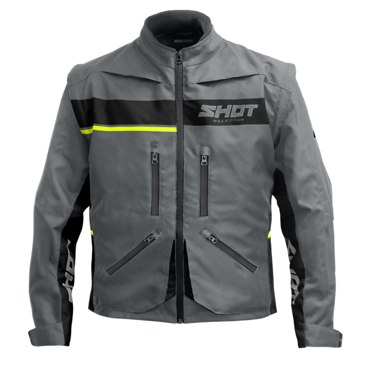 Veste SHOT contact assault 2.0 gris/jaune 2026 | Oxmoto